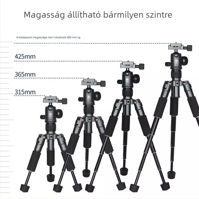 Sirui Am-TT50 DSLR asztali állvány gömbfejjel, alumínium ötvözet, gyorskioldó tálca, teherbírás 6–10 kg, tömeg 1 kg