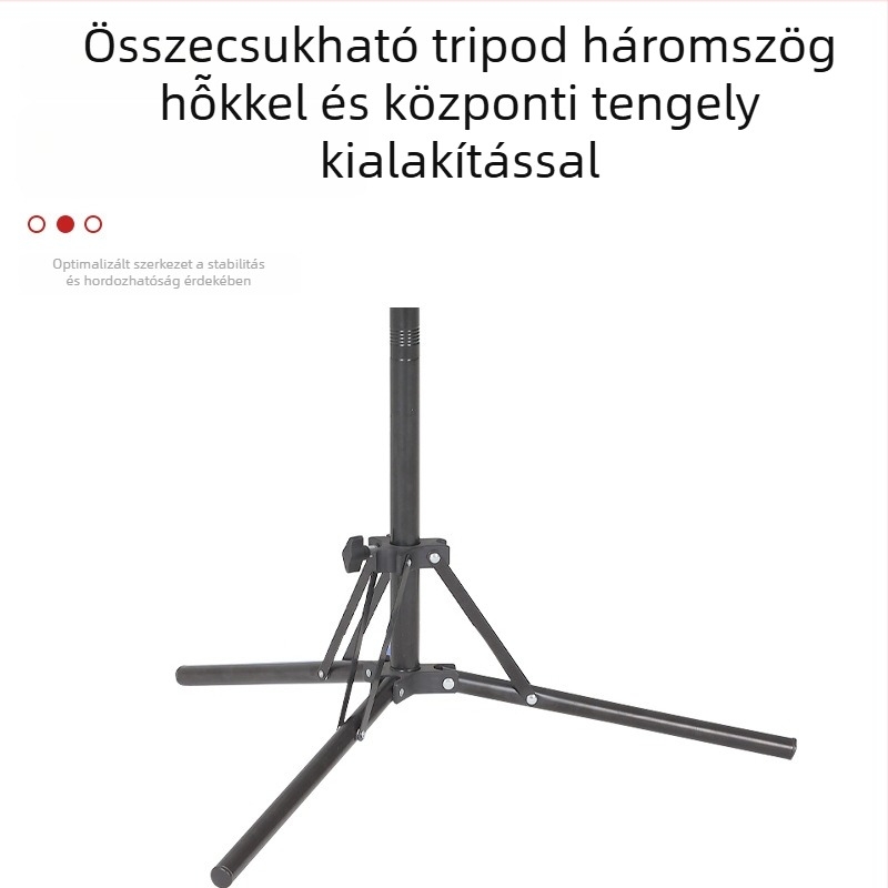 Telepíthető világítási állvány vascső és műanyag kivitel; 4 részes; teherbírás 5 kg; csőátmérő 16/19/22/25 mm; márka Yutian