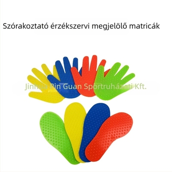 Gyerekeknek szóló érzékszervi masszázs segédeszköz kéz- és lábnyomokkal, tapintó matracok, testreszabható kemény ragasztóanyaggal kosárlabda- és futballedzéshez