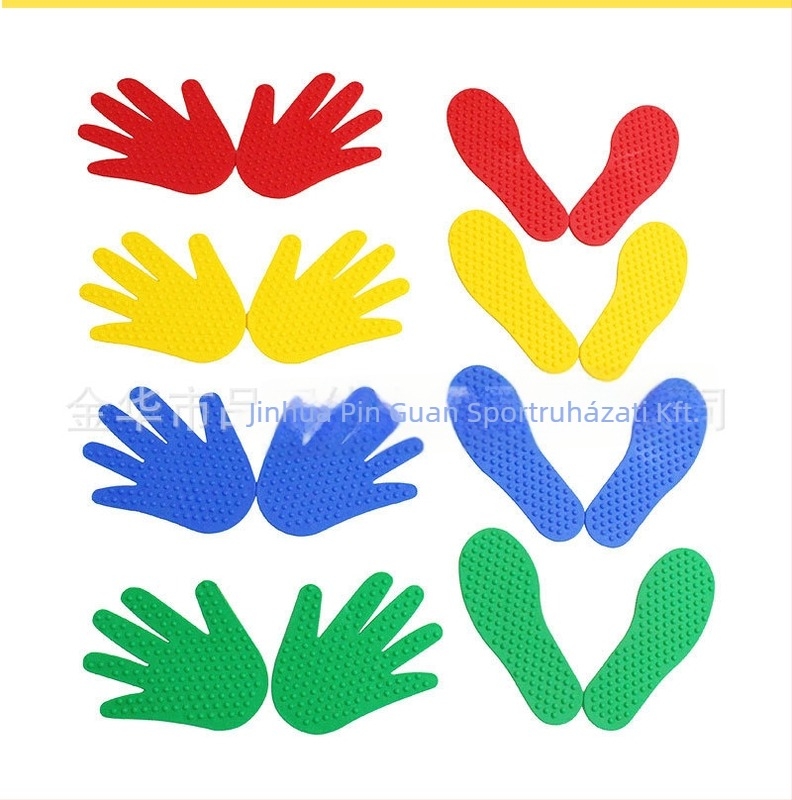 Gyerekeknek szóló érzékszervi masszázs segédeszköz kéz- és lábnyomokkal, tapintó matracok, testreszabható kemény ragasztóanyaggal kosárlabda- és futballedzéshez