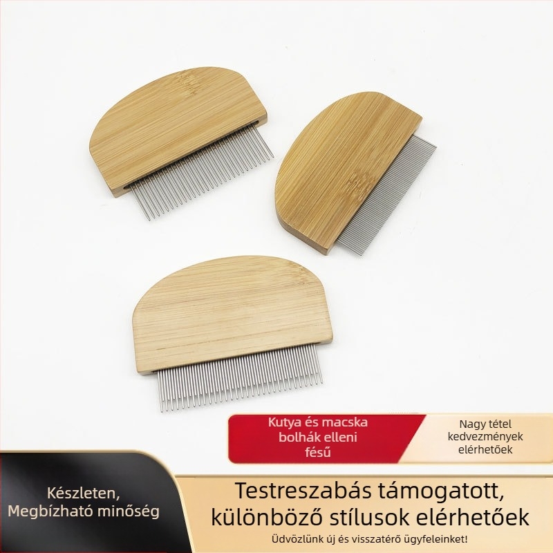 Tömörfa bolhák eltávolító fésű kutyáknak — fésű/ecset, Importálva: Nem, Márka: Egyéb, Csomagolás: Véletlenszerű