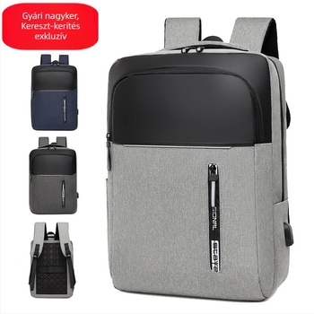 Inbeijia YBJ222 Üzleti laptop hátizsák, 15,6 hüvelykes laptophoz, kapacitás 20 L alatt, Oxford anyag, USB töltés, légáteresztő hátsó panel