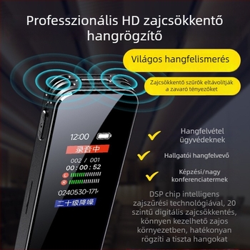 Fanmu L12 hangrögzítő, HD zajcsökkentéssel, 128M tárhely, autós tápellátással