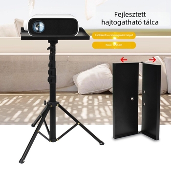 Hordozható projektor-állvány adapterlemez – Fém, multifunkcionális, minden egyben a laptophoz és a háromlábú tálcához. Modell E230626A, Márka ENZE, Teherbírás 11–15 kg, Tömeg 1 kg