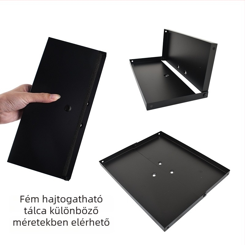 Hordozható projektor-állvány adapterlemez – Fém, multifunkcionális, minden egyben a laptophoz és a háromlábú tálcához. Modell E230626A, Márka ENZE, Teherbírás 11–15 kg, Tömeg 1 kg
