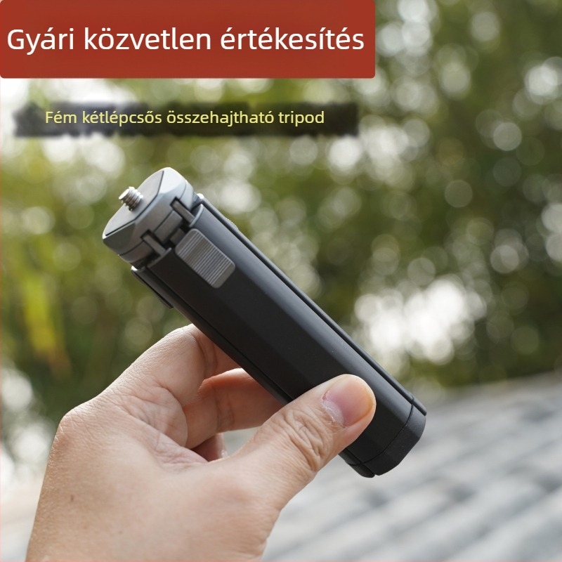 Kétszegmenses asztali tripod tükör nélküli kamerákhoz és okostelefonokhoz (Modell XTD-20; alumíniumötvözet felépítés; teherbírás 2–5 kg; súly 160 g)