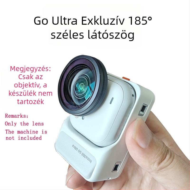 Insta360 GO Ultra széles látószögű objektív kiegészítő, 185° látómező, alumínium ötvözet ház, optikai üveg, modell G019-b