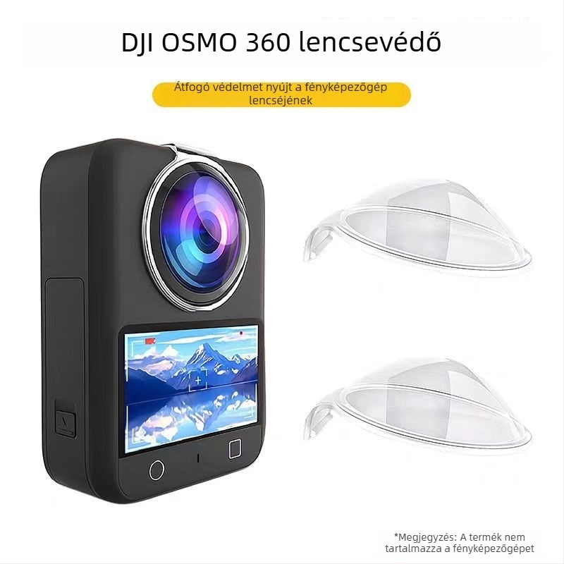 DJI 360 lencsevédő – HD műanyag lencsefólia, karcolásálló tartó, panorámás akciókamera kiegészítő