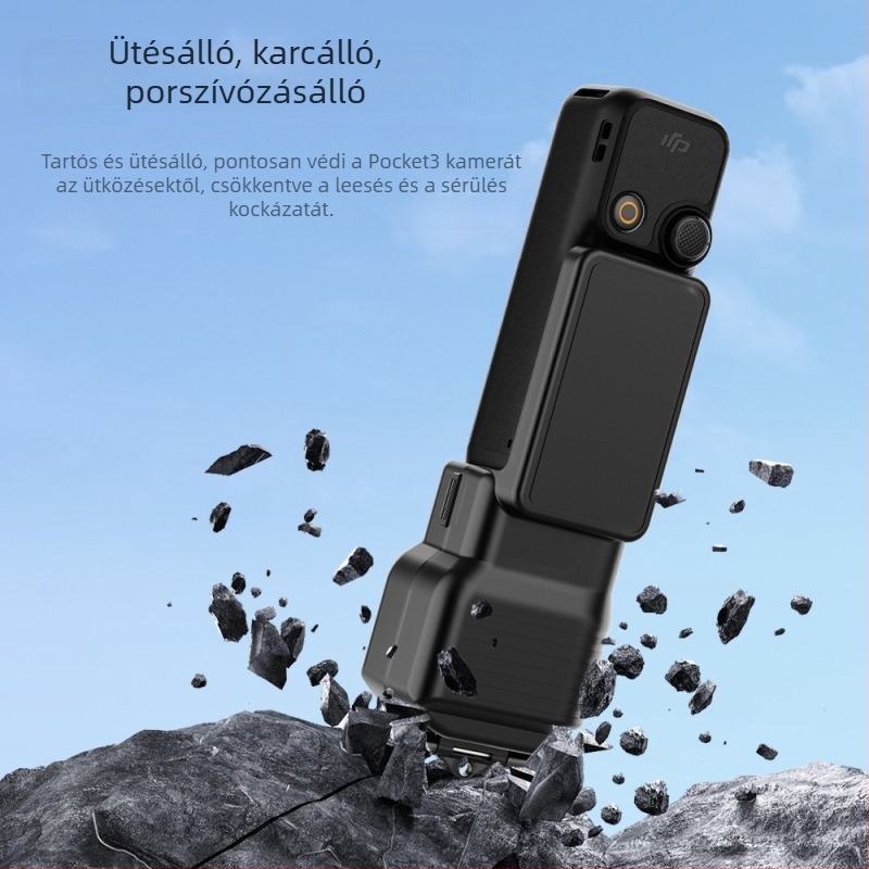 Félig átlátszó Pocket 3 védőtok kézi kamerához, műanyag, modell pk02, kód Y02