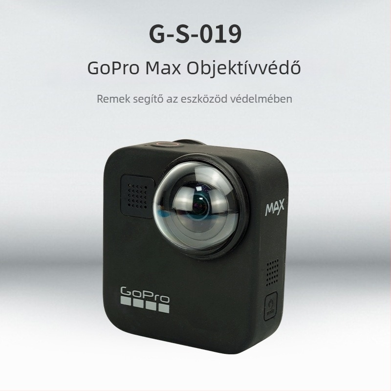 G019gopro-max objektívfedél – alumíniumötvözet, modell G-S-019, nyomtatott logó