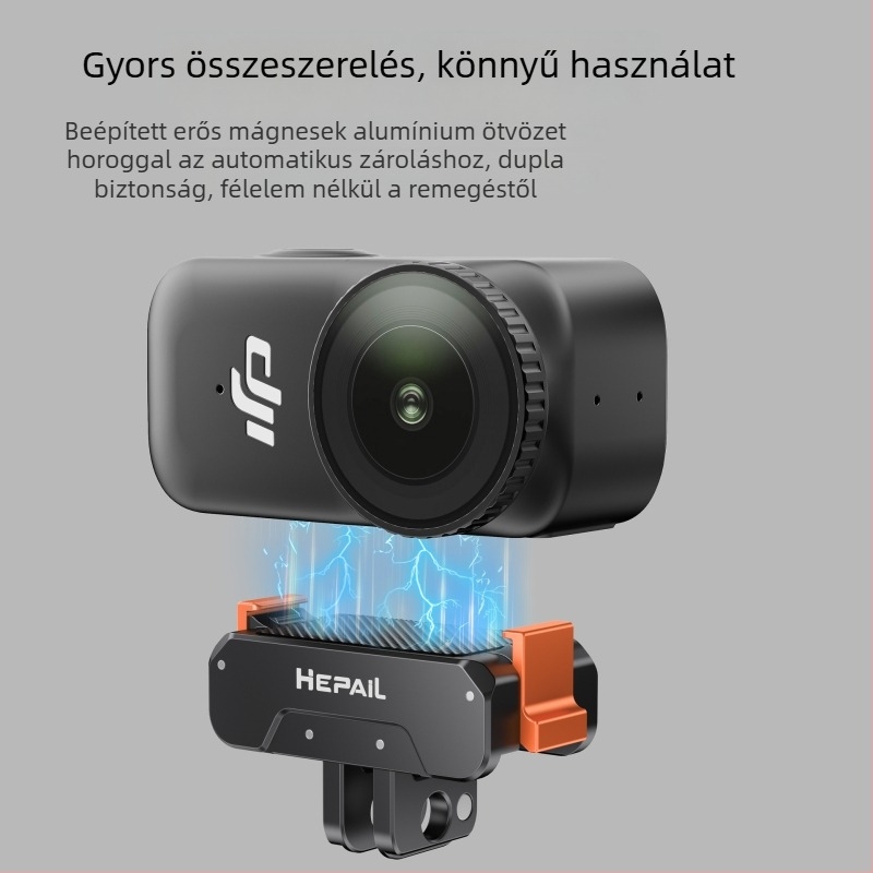 Hepail Ac97 Mágneses Gyorskioldó Bázis DJI Osmo Nanohoz, Alumíniumötvözet, Csomagolás: Doboz + Mágneses Gyorskioldó