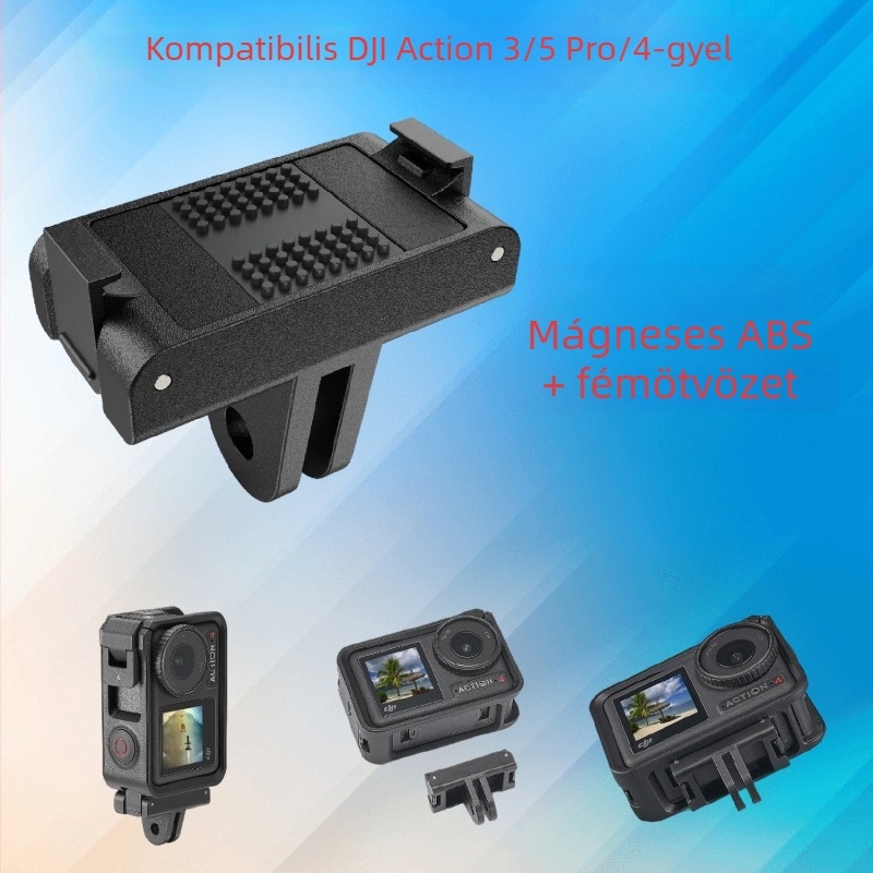 Mágneses gyorskioldó alap adapter Action4/5Pro kamerákhoz; Anyag: ABS+alumíniumötvözet; Tömeg: 14 g