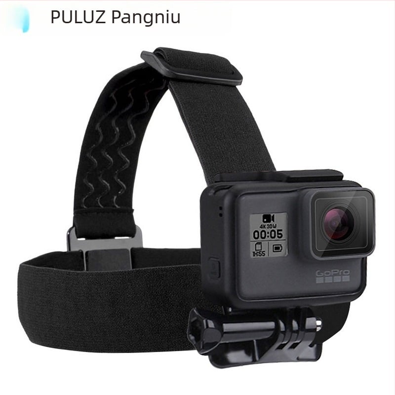PU24 sportkamera fejpánt – csúszásmentes, kompatibil GoPro és DJI Osmo Action; anyagok: műanyag, thai importált gumi, poliészter; modell PU24