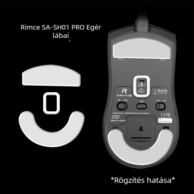 Renmo SA-SH01 egér talpbetét, PTFE, ragasztómentes, sima és kopásálló