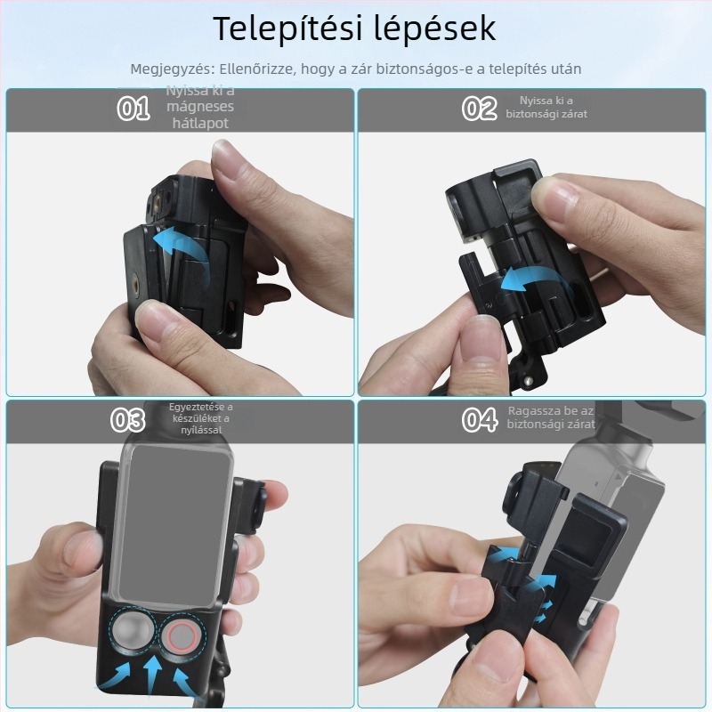 Pocket3 mágneses állvány a DJI Pocket 3 bővítőkeretéhez (PK02, ABS+ mágnes)
