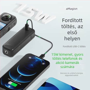 Töltőfogantyú a DJI Osmo Pocket 3-hoz, kompatibil a Pocket 3-mal, tartalmaz adatkábelt