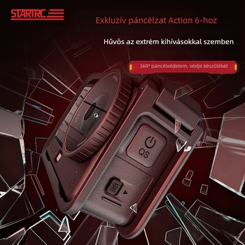 Startrc nylon védőkeret DJI Action 6-hoz — nyuszi ketrec formájú védőkeret, kompatibil Osmo Action 6, Startrc logó nyomtatva; tartalmaz: keret, perlás pamut zacskó, útmutató, megfelelőségi igazolás