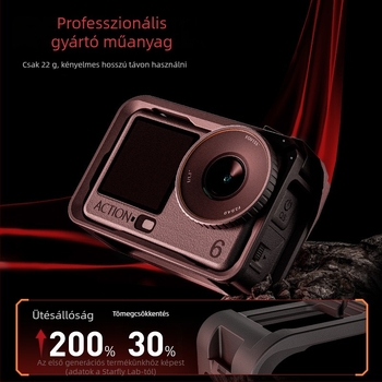 Startrc nylon védőkeret DJI Action 6-hoz — nyuszi ketrec formájú védőkeret, kompatibil Osmo Action 6, Startrc logó nyomtatva; tartalmaz: keret, perlás pamut zacskó, útmutató, megfelelőségi igazolás