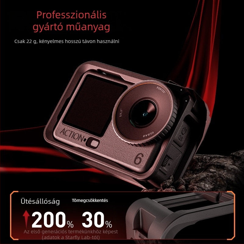 Startrc nylon védőkeret DJI Action 6-hoz — nyuszi ketrec formájú védőkeret, kompatibil Osmo Action 6, Startrc logó nyomtatva; tartalmaz: keret, perlás pamut zacskó, útmutató, megfelelőségi igazolás