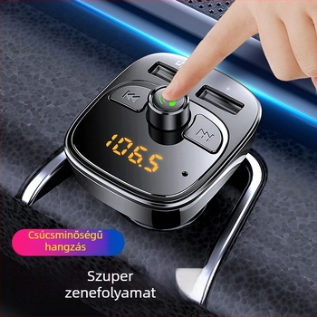 Autóba Bluetooth FM átjátszó MP3 lejátszóval, hands-free hívások, USB gyors töltés, FM hangolás, 12-24V tápegység