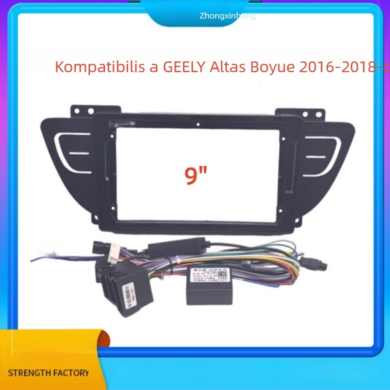 Geely Altas Boyue 9 hüvelykes központi vezérlő keret, ABS+PC anyag, Yufa, modellek 2016-2020