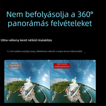 Insta360 X5/X4/X3 Shadow Stone lencsevédő, edzett üveg, optikai PC anyag, modell ISX4-BHJ-BL, testreszabható logó