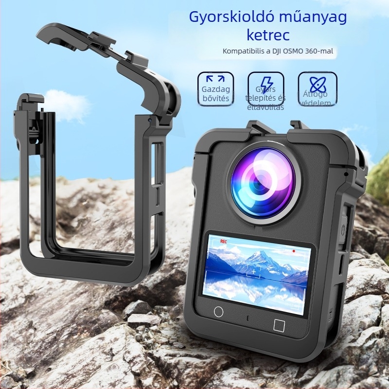 DJI Osmo 360 védő műanyag keret — PC anyag, mágneses gyorskioldó, kompatibil az Osmo 360 Panoráma Kamerával