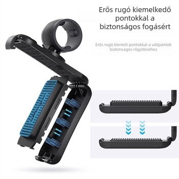 Amagisn Selfie Stick akasztó — Gyorskioldásos tartó, ABS + szilikagél, kompatibil Insta360, DJI, GoPro; Csomag tartalmaz gumigyűrűket