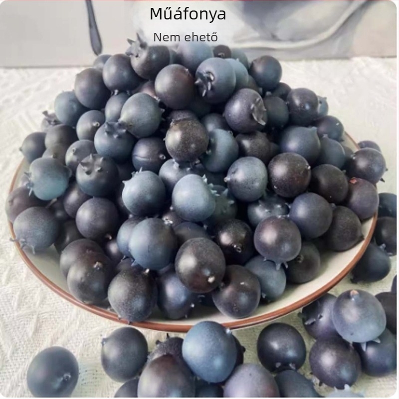 Szimulált áfonya modell – Fotózáshoz való műgyümölcs és zöldség rekvizitek, kis gyümölcs játékok, Anyag: buborék, Kivitel: blister, Nem importált