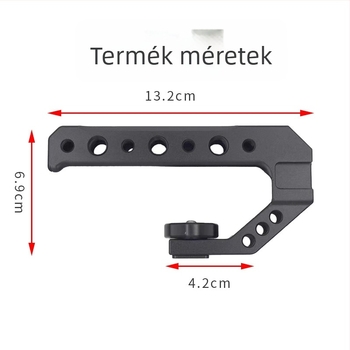 Általános célú markolat hideg cipőhöz külső mikrofonhoz és kitöltő világításhoz | alumíniumötvözet | modell P.j | termékkód Hs-pj-0002 | általános kompatibilitás