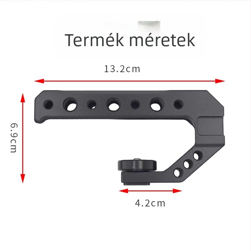 Általános célú markolat hideg cipőhöz külső mikrofonhoz és kitöltő világításhoz | alumíniumötvözet | modell P.j | termékkód Hs-pj-0002 | általános kompatibilitás