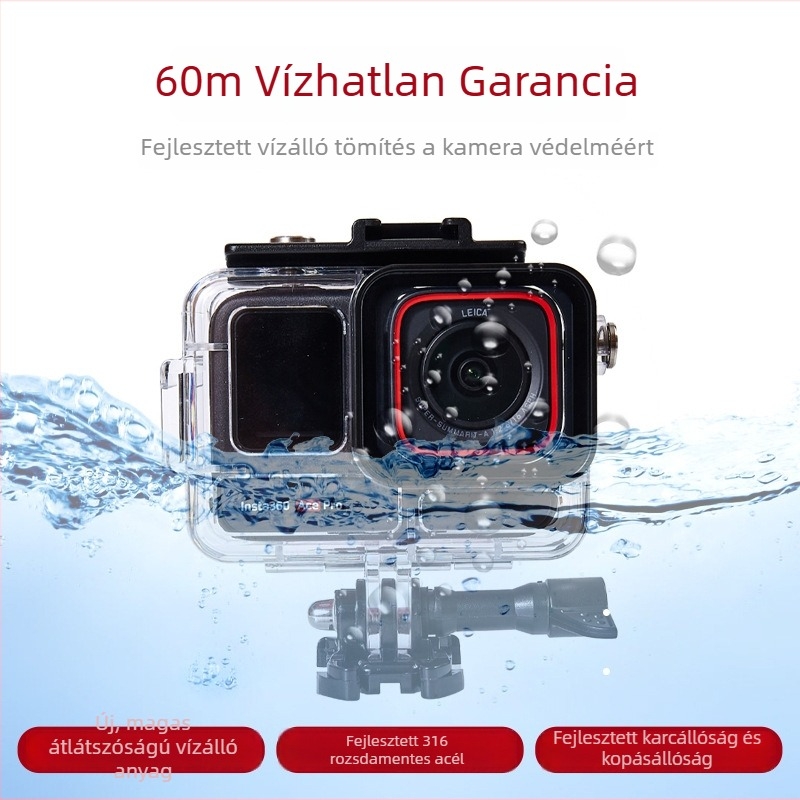 Vízálló tok Shadow Stone ACE PRO1/2 akciókamera számára; műanyag; modell A-ISAP-WC; szűrő adapter; kültéri használatra