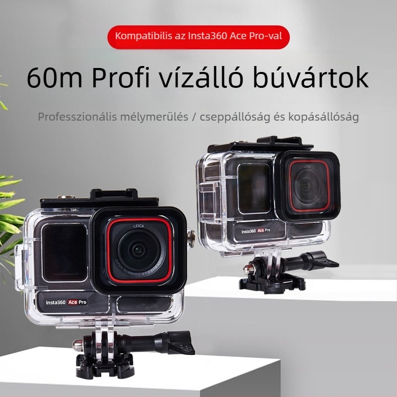 Vízálló tok Shadow Stone ACE PRO1/2 akciókamera számára; műanyag; modell A-ISAP-WC; szűrő adapter; kültéri használatra
