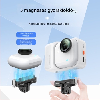 Mágneses gyorskioldó alap Insta360 GO Ultra-hoz (Ac93) – alumíniumötvözet, kompatibil Shadowstone Insta360 GO Ultra