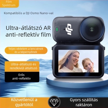 DJI Osmo Nano képernyővédő AR film Osmo Nanohoz — Anyag: Pterylene glycol, Testreszabható logó, Tartalmaz AR filmet, tartozék táska és csomagolás