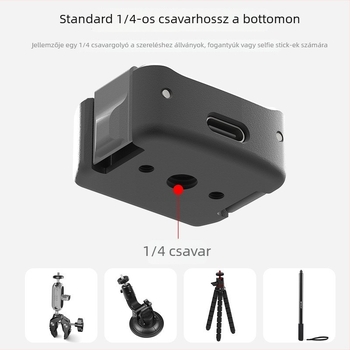 Töltőalj DJI Osmo Pocket 3-hoz – kettős interfész, alumíniumötvözet, modell PU897, Puluz Fat Cow