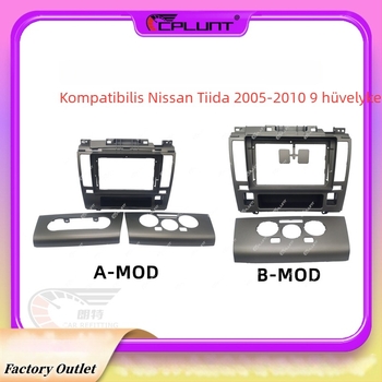 Nissan Tiida-hoz illő frontpanel cserélhető készlet – autó DVD navigáció frissítés, ABS+PC; TIIDA; 2005-2010; 0,4 kg