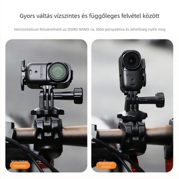 Osmo Nano vízszintes/függőleges felvételi Tartó bővítő keret adapterrel és gyorsoldó mechanizmussal, modell On-bk065; kompatibil Osmo Nano; anyag: műanyag