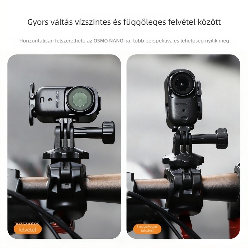Osmo Nano vízszintes/függőleges felvételi Tartó bővítő keret adapterrel és gyorsoldó mechanizmussal, modell On-bk065; kompatibil Osmo Nano; anyag: műanyag