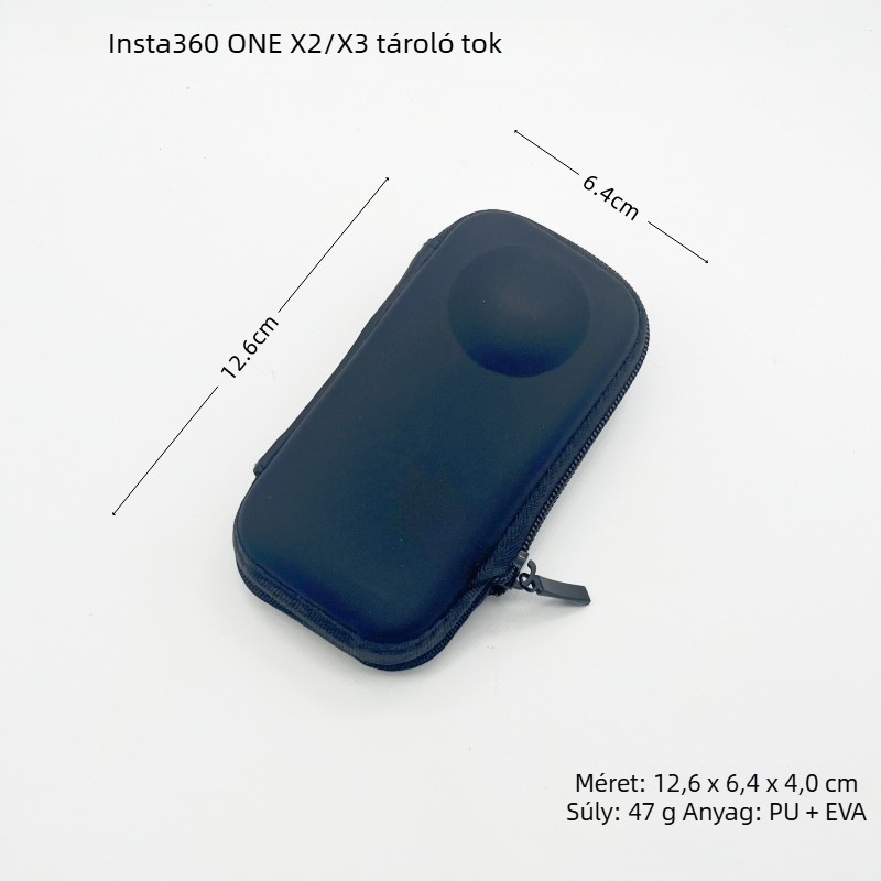 Insta360 X3 / ONE X2 Mini tároló táska szivacsos párnázással, logó nyomtatására lehetőség