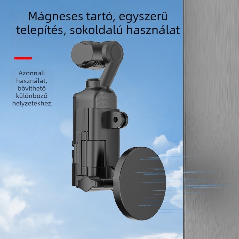 Hepail AC59 mágneses tartóalap Osmo Pocket3-hoz, univerzális szögbeállítással, ABS-mágneses anyag