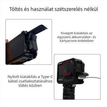 HepAil AC-25 Alumínium védőkeret Insta360 Ace/Ace Pro-hoz — Támogatja a vízszintes és függőleges felvételeket
