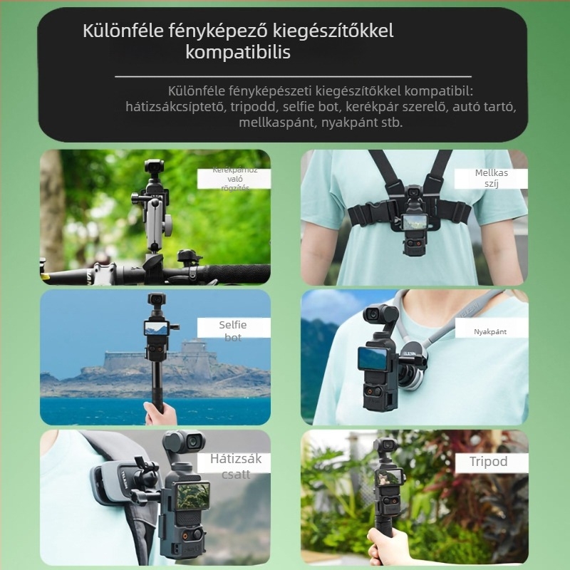 DJI Pocket 3 adapterketrec hátizsák-klipsz bővítő kerettel – ABS