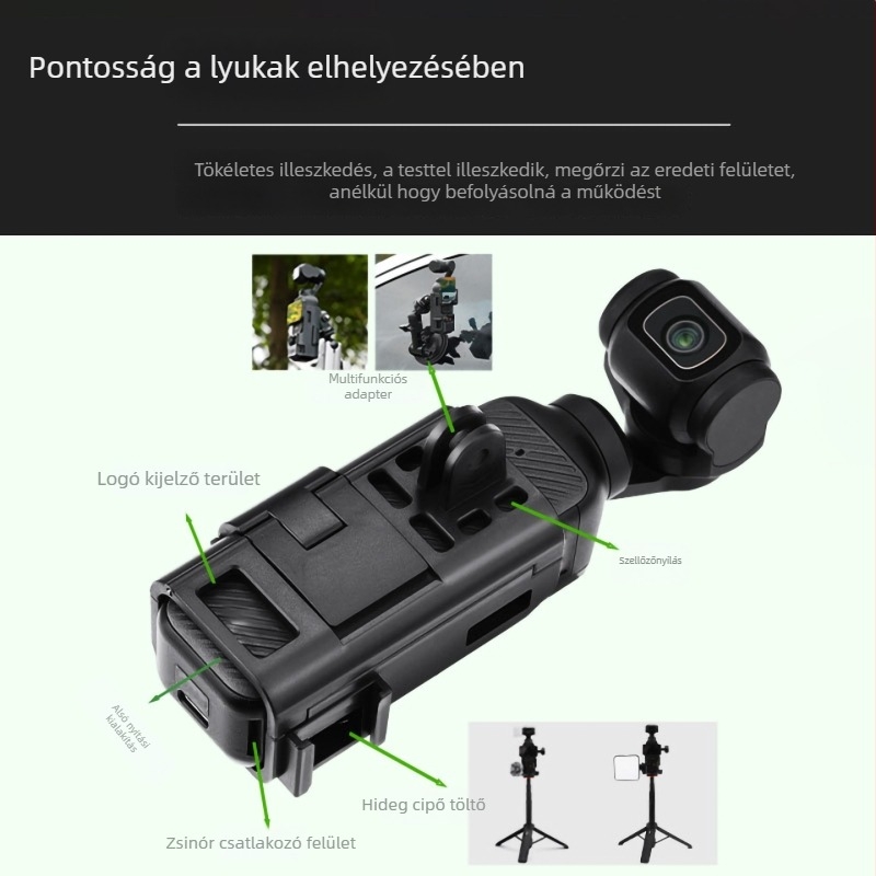 DJI Pocket 3 adapterketrec hátizsák-klipsz bővítő kerettel – ABS