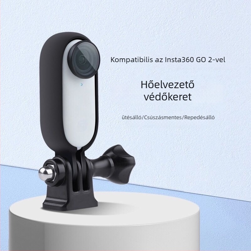 Insta360 Go2 védőkeret PC+ABS anyagból, kompatibilis Go2-vel, tartozékok: alapcsavarhúzó