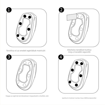 Egér lábpad - modell 12233; kompatibilis az egerekhez; anyag: egyéb; jellemzők: ragasztómentes átvitel, sima működés, pontos illesztés, kifinomult kidolgozás; testreszabott minták elérhetők