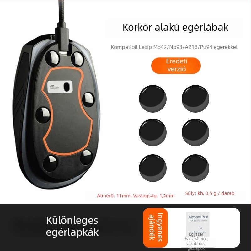 Egér lábpad - modell 12233; kompatibilis az egerekhez; anyag: egyéb; jellemzők: ragasztómentes átvitel, sima működés, pontos illesztés, kifinomult kidolgozás; testreszabott minták elérhetők