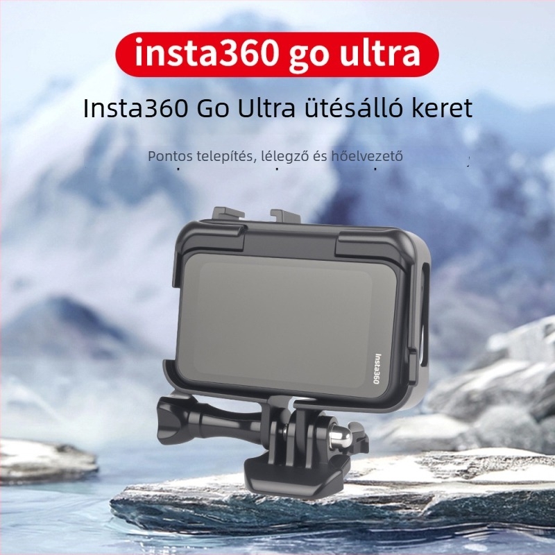 Insta360 Go Ultra védőkeret kiegészítő – esésálló, karcolásálló; anyag: műanyag; kompatibilitás: Insta360 Go Ultra; modell: Accessories; logó nyomtatás: Lehetséges