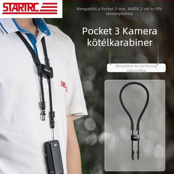 DJI Pocket 2/3 zsebkamera öv pánt - Anti-vesztés, Anti-esés, állítható kereszt-test pánt (STARTRC 1137934; ABS + poliészter)