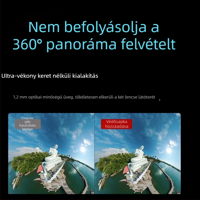 Insta360 X4 Air panoráma lencse védőfedél – edzett üveg, üveg/plasztik konstrukció, modell A-ysx4a-bhj, márka Love xiaou, raktáron